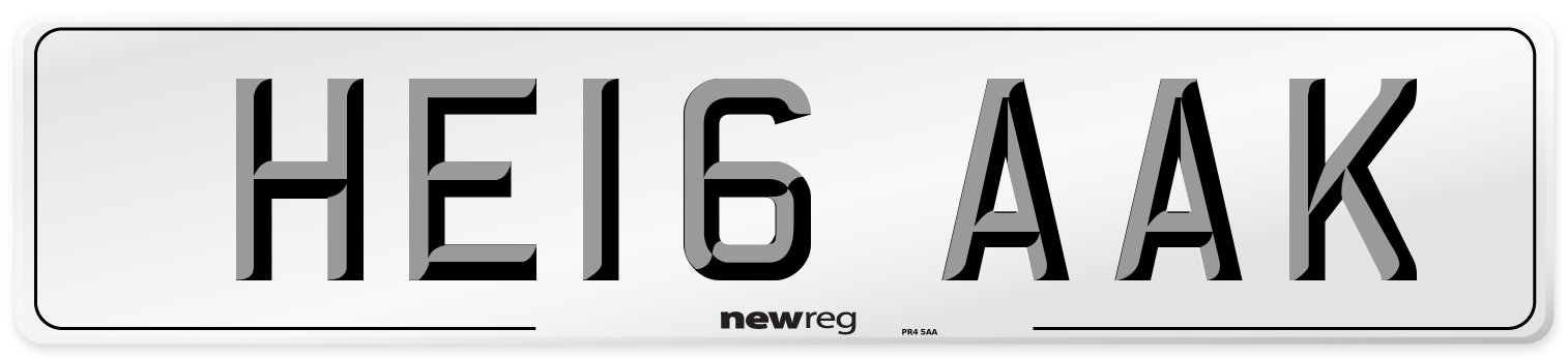 HE16 AAK Number Plate from New Reg